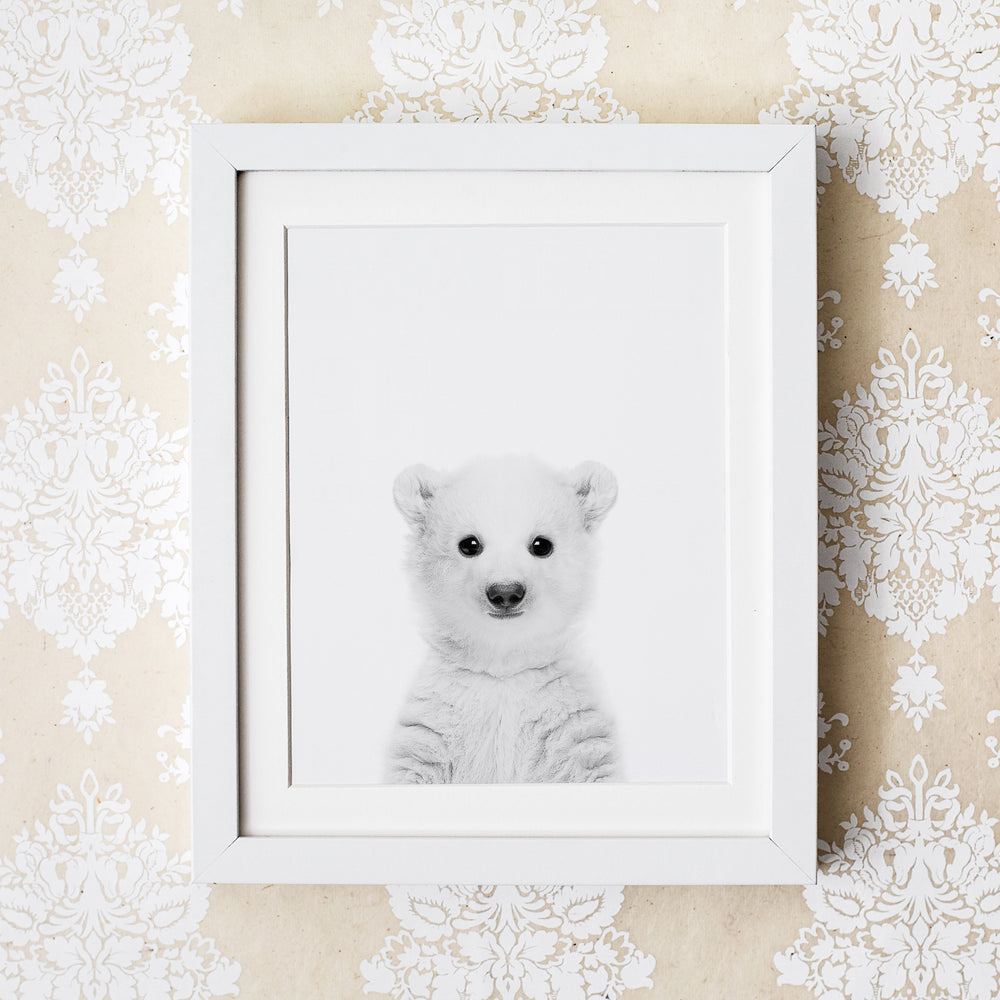 
                      
                        Black and White Polar Bear Wall Art for nursery 
                      
                    