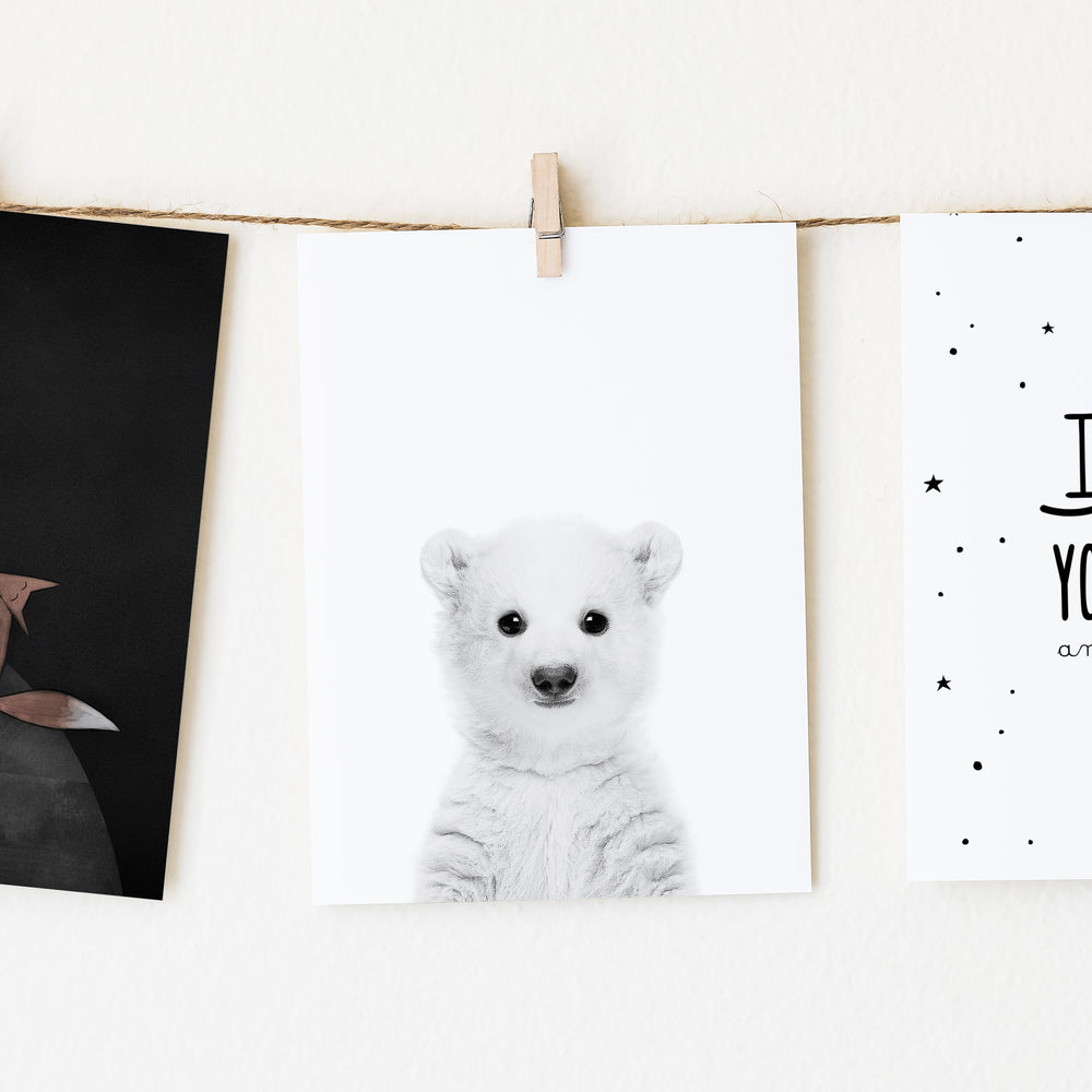 
                      
                        Black and White Polar Bear Wall Art for nursery 
                      
                    