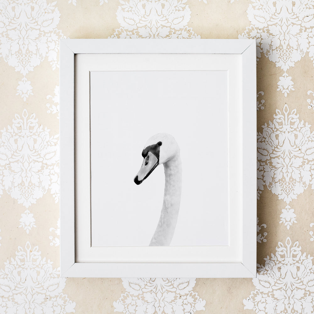 
                      
                        Black and White Swan Wall Art for nursery 
                      
                    