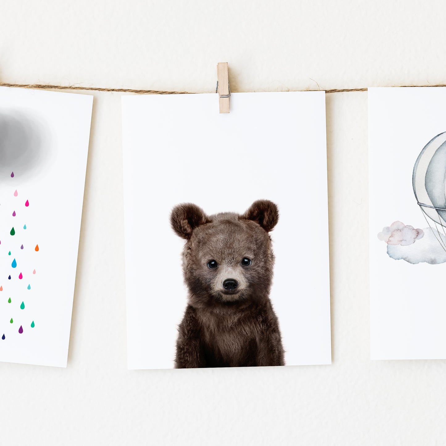 baby bear nursery art 