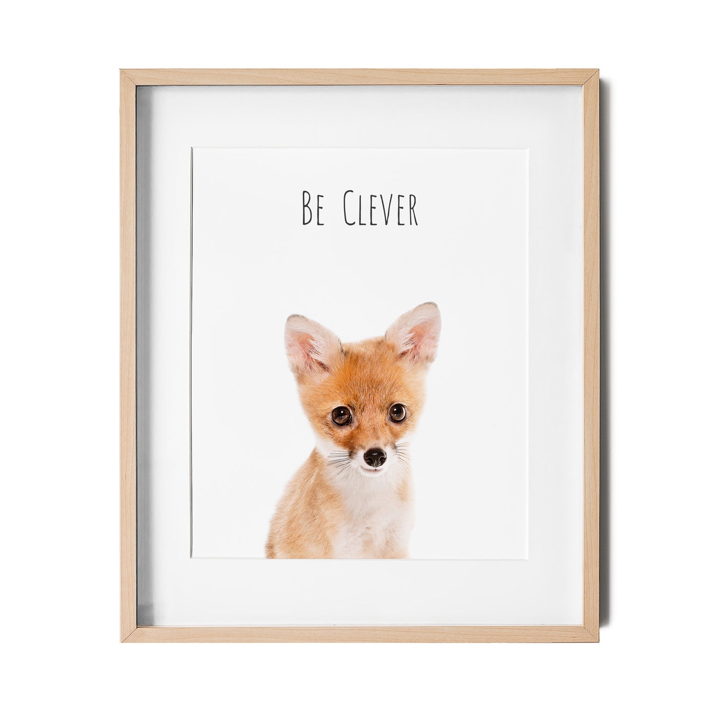 A picture of a baby fox with the words "Be Cleaver"