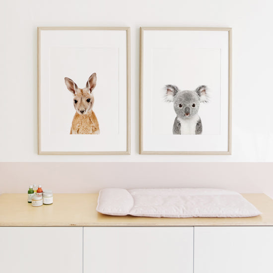 Baby Kangaroo Wall Art Print