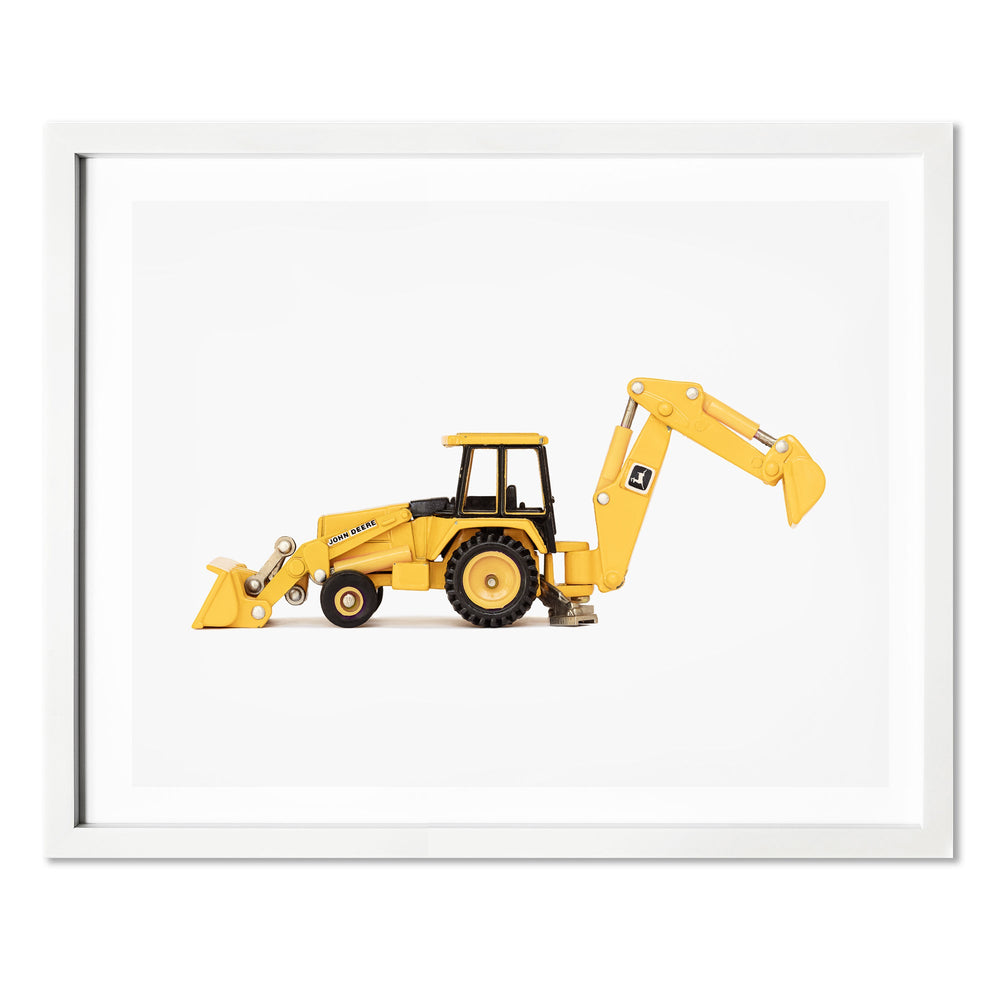 Yellow Backhoe art print