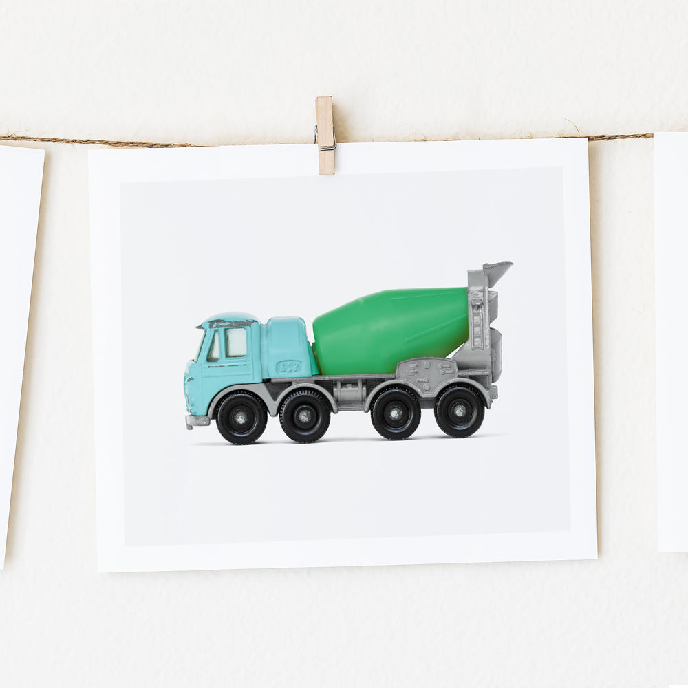 
                      
                        Blue Green Cement Mixer art print
                      
                    