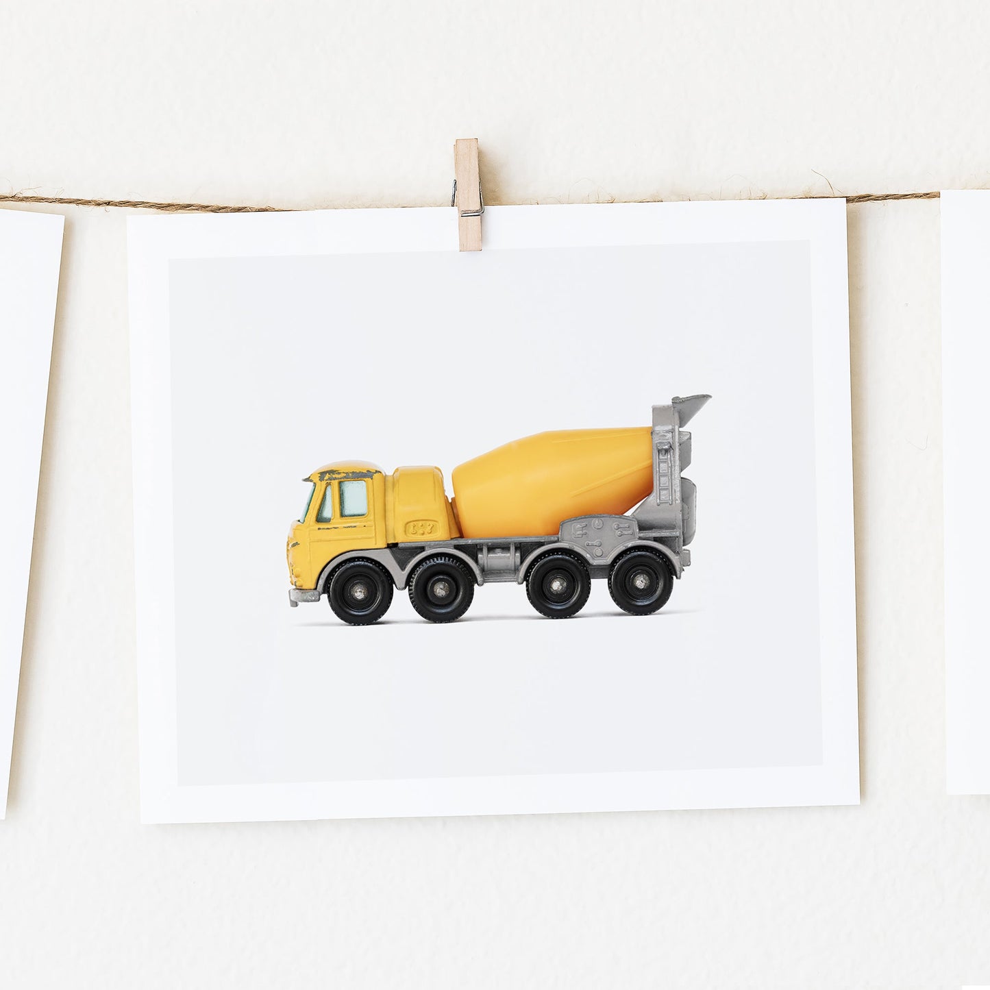 Yellow Cement Mixer art print