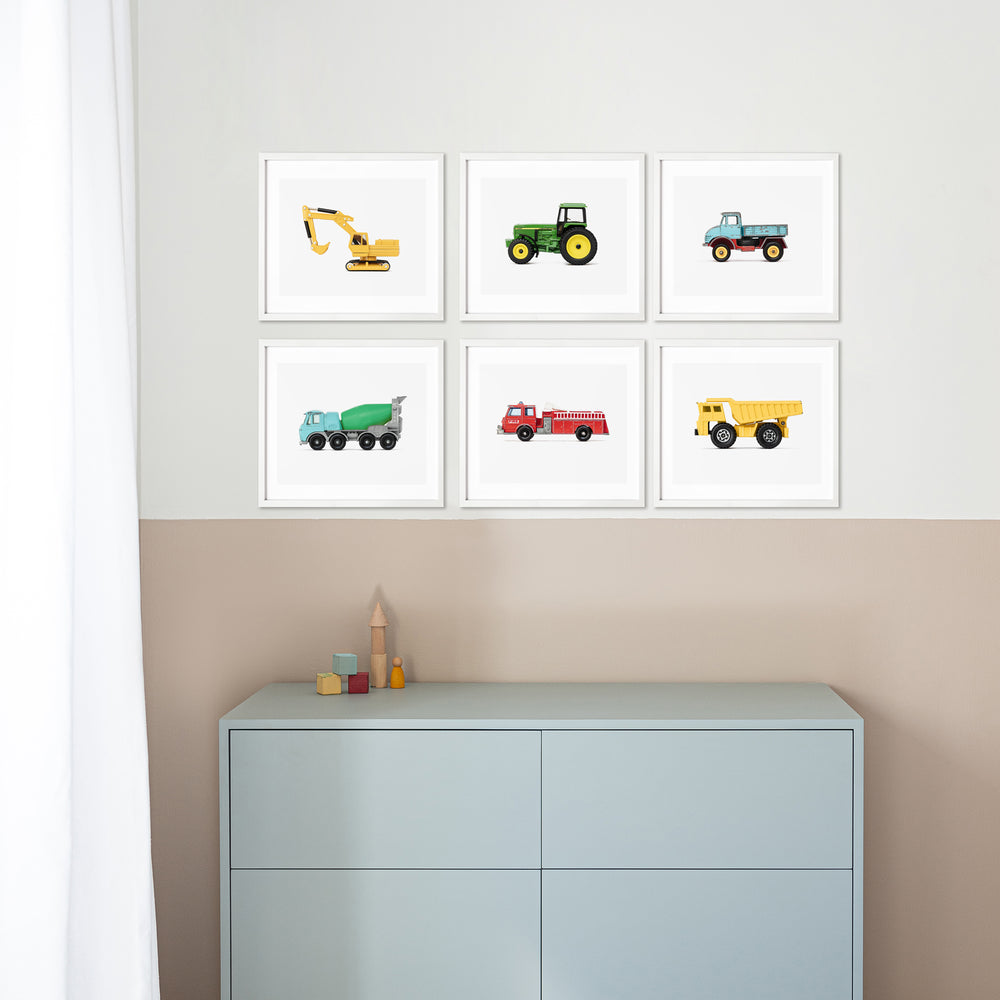 Vintage Toy Car Posters - Set of 6