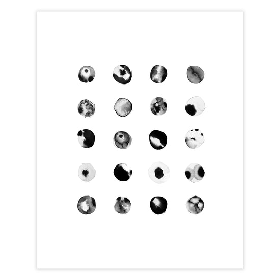 Load image into Gallery viewer, Dots in Black art print
