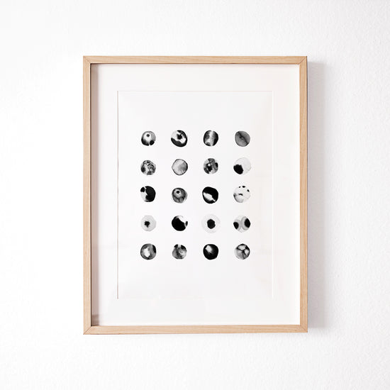 Dots in Black poster
