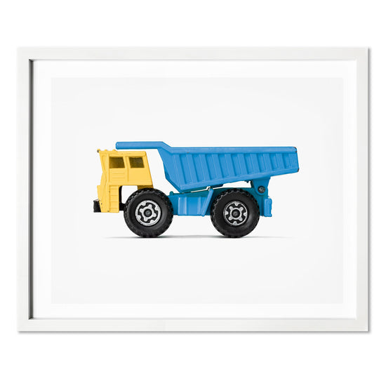 Yellow & Blue Dump Truck Wall Art