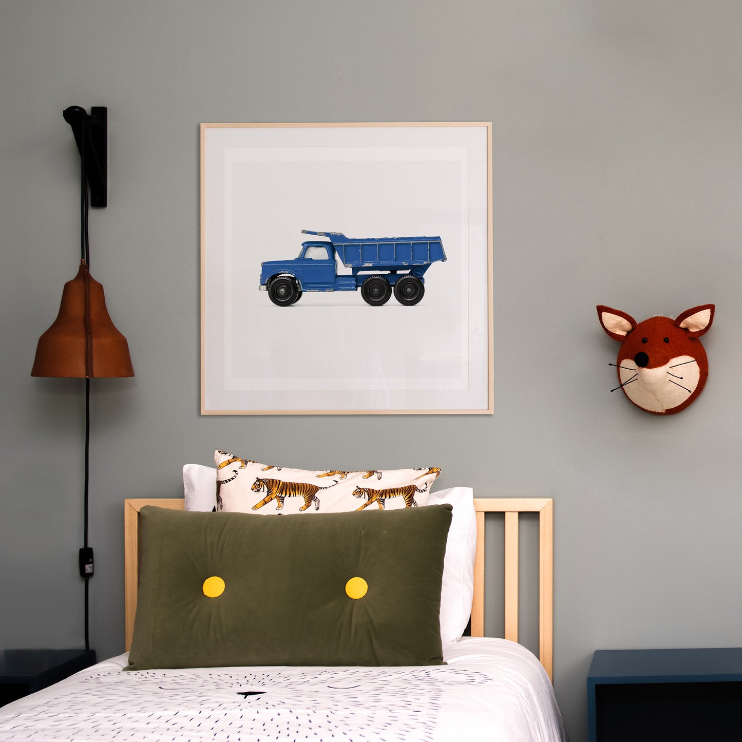 Load image into Gallery viewer, Blue Dump Truck Art Print
