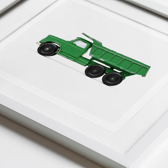 Green Dump Truck art print