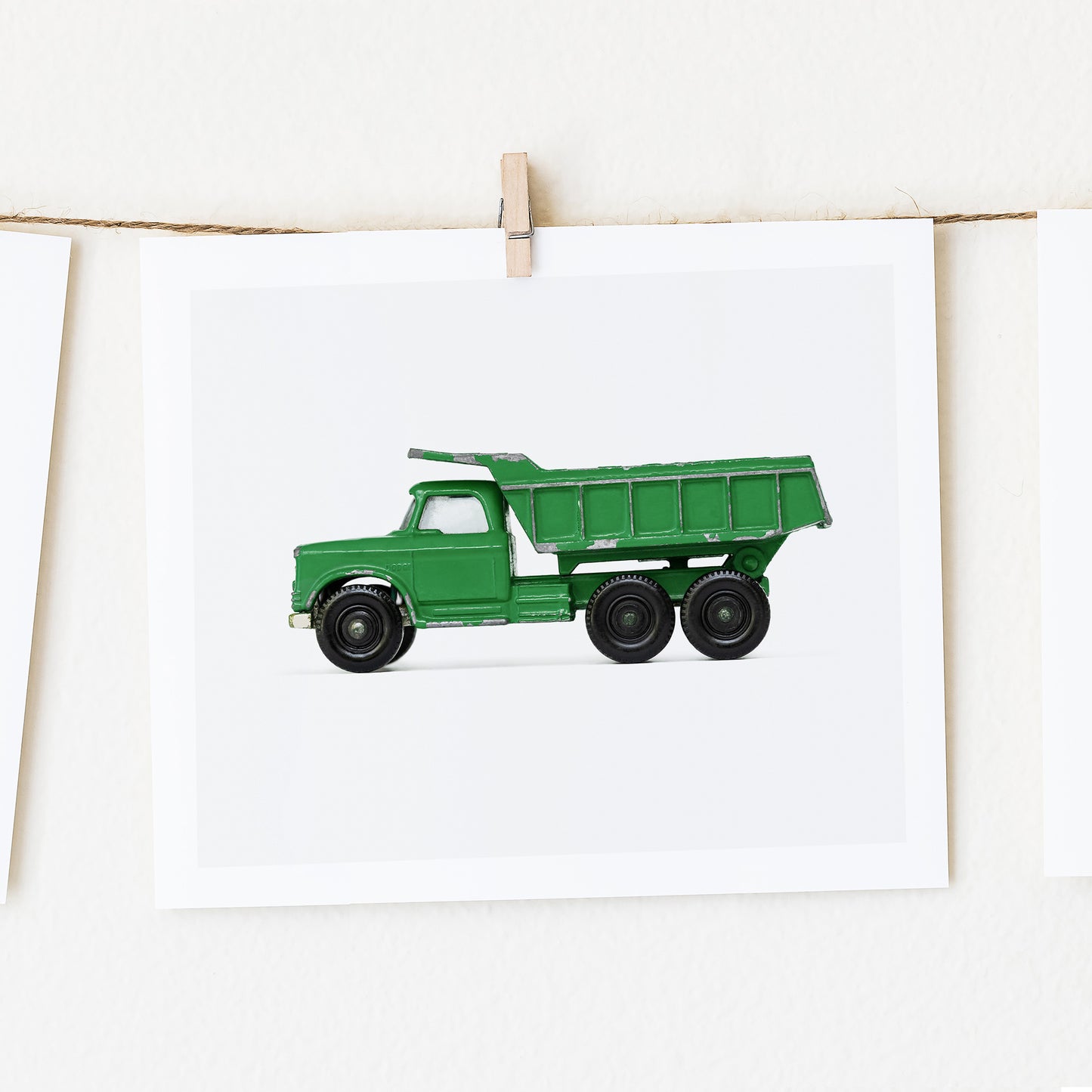 Green Dump Truck art print
