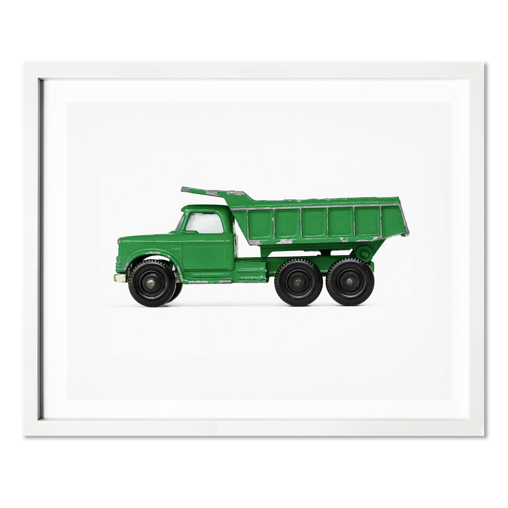 Green Dump Truck art print