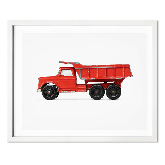 Red Dump Truck art print
