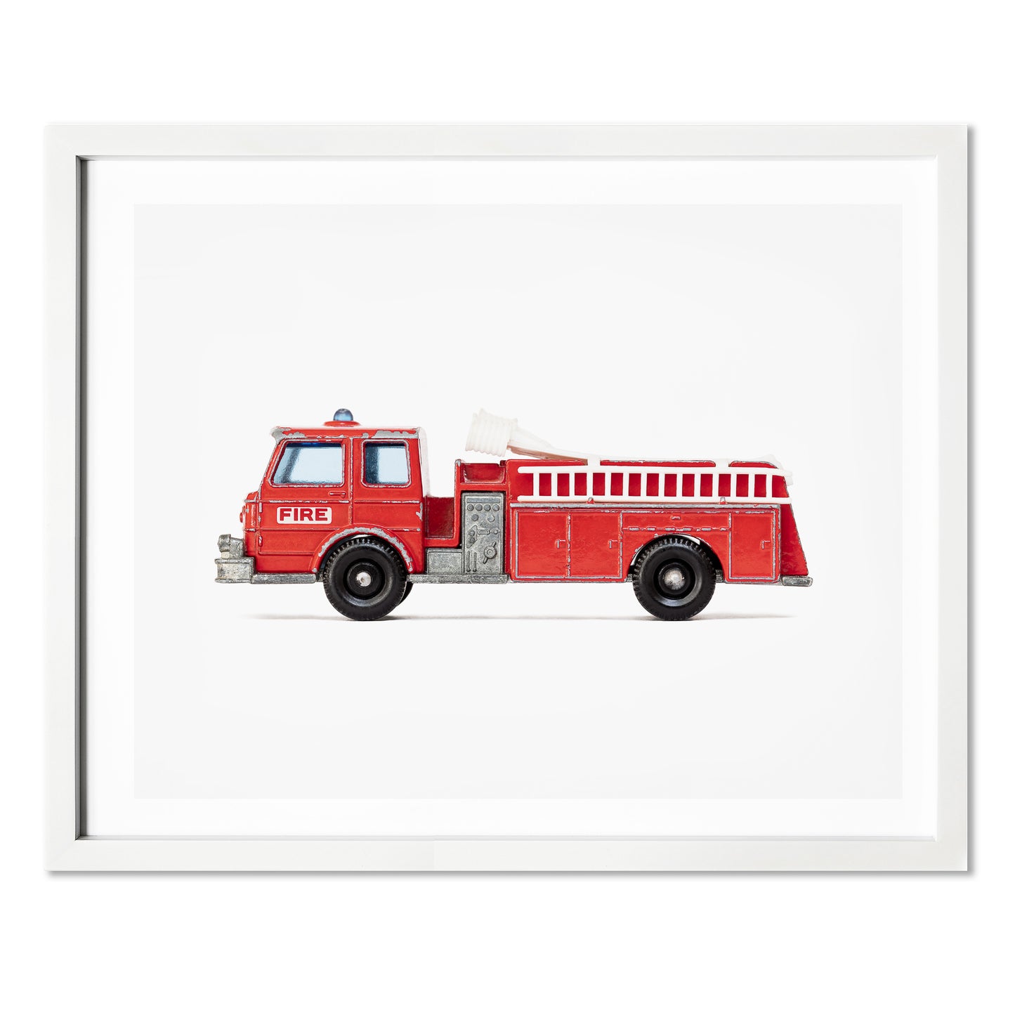 Red fire truck print Fire Truck nursery Art Print for boys room