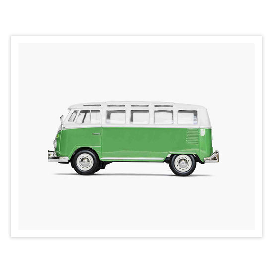 Green Volkswagen Bus Wall Art