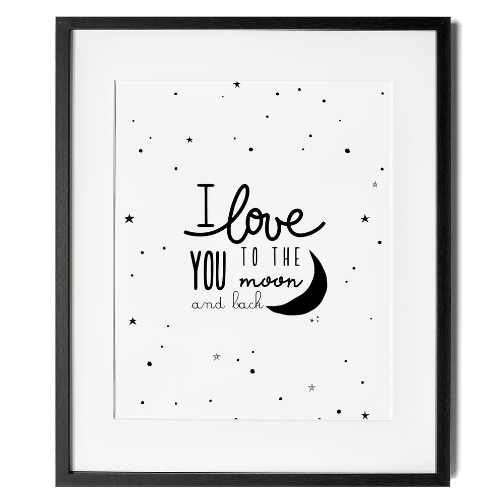 Love You To the Moon and Back Wall Art