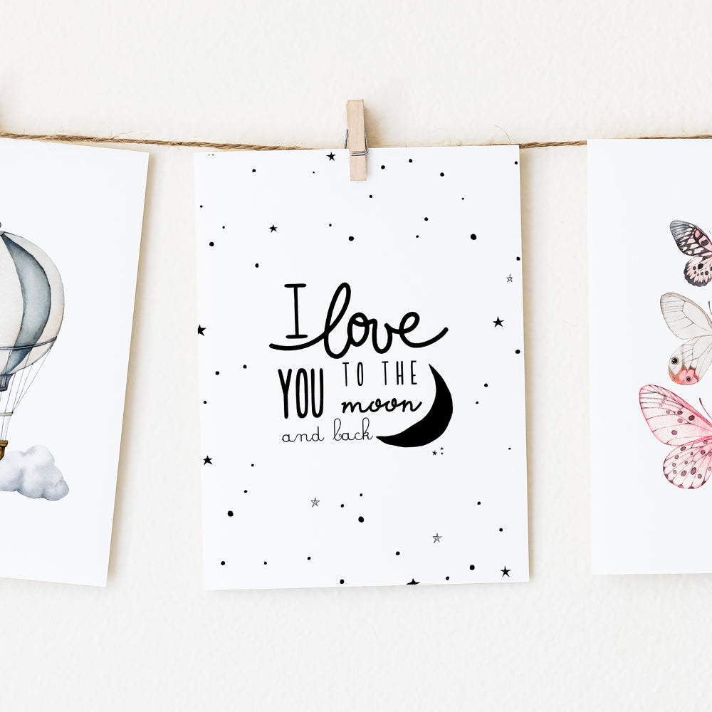 Love You To the Moon and Back Wall Art