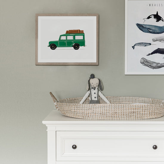 Load image into Gallery viewer, Land Rover Safari art print for Boys&amp;#39; Room Decor

