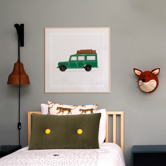 Land Rover Safari art print for Boys' Room Decor