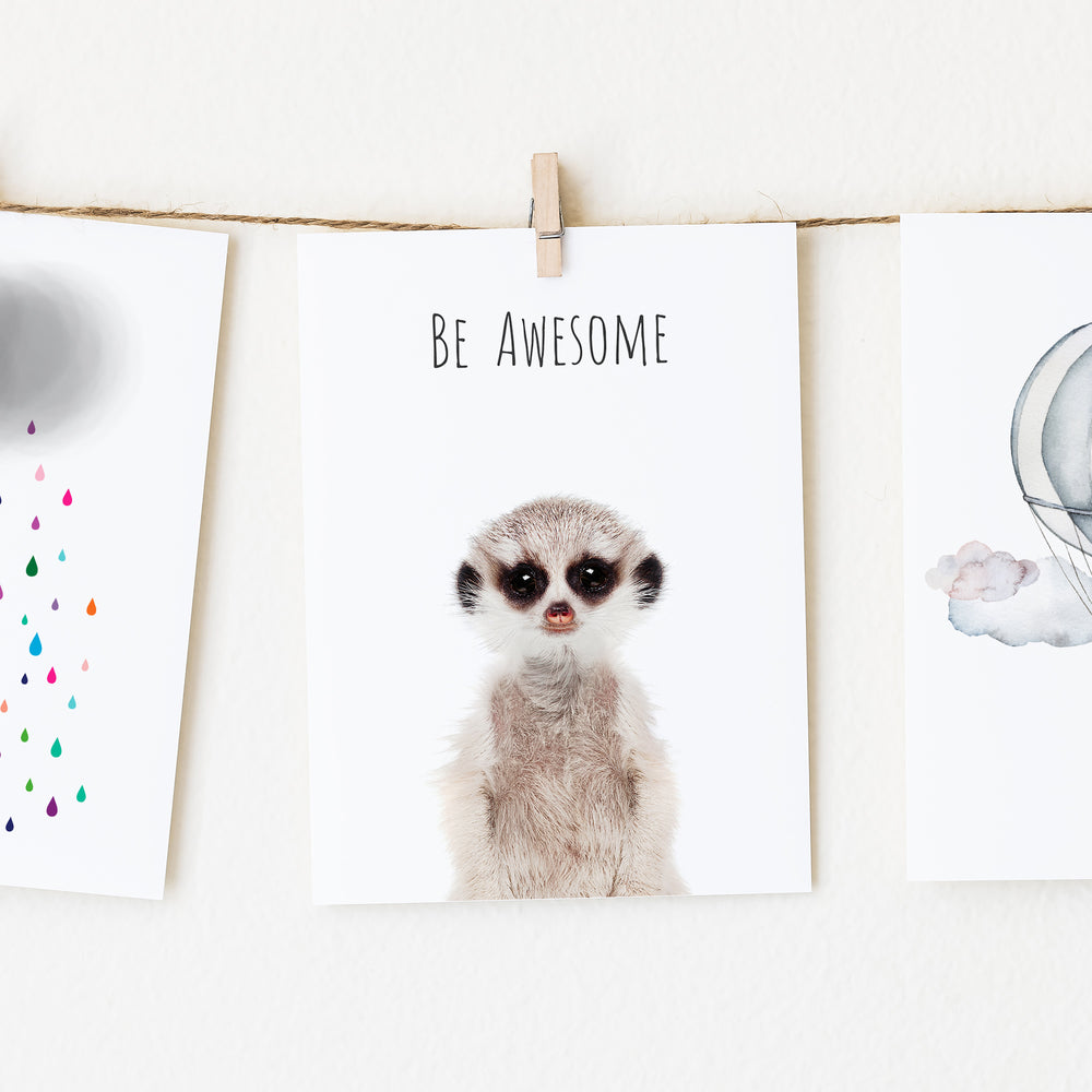 
                      
                        Meerkat Be Awesome Inspirational Nursery Wall Art
                      
                    