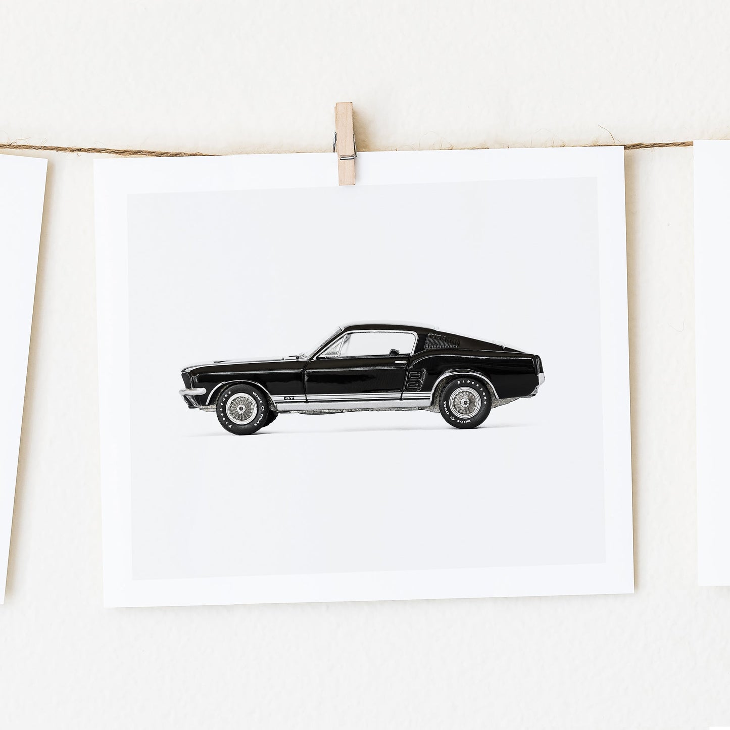 Black Car Ford Mustang GT Boys' Nursery Wall Art