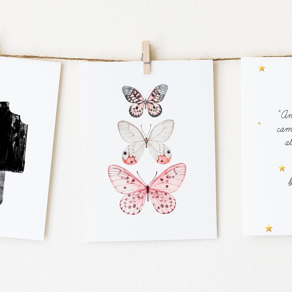 Pink Butterfly Wall Art