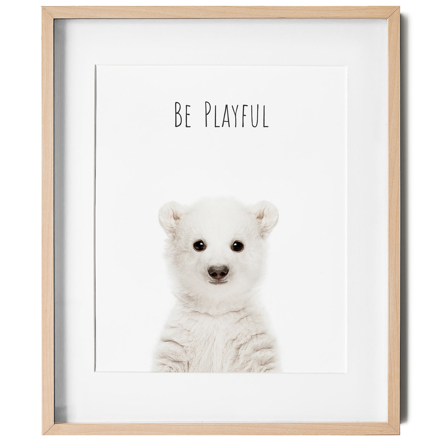 Polar Bear Be Playful - Positive Affirmations Wall Art for Kids