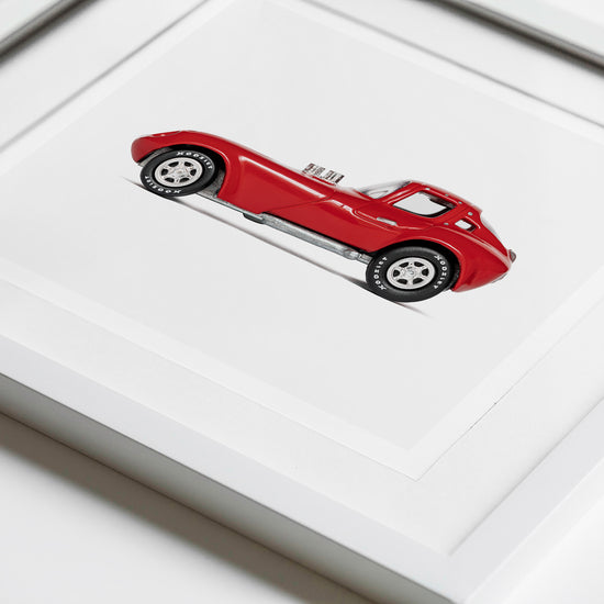 Nursery Car Prints Vintage Red Race Car for Boys