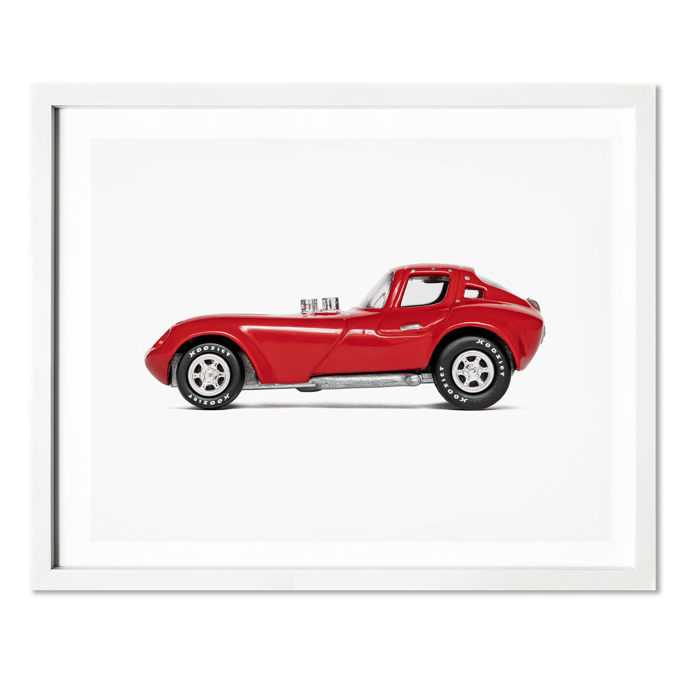 Nursery Car Prints Vintage Red Race Car for Boys