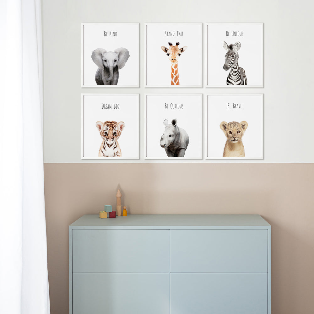 
                      
                        Rhino Be Curious - Positive Affirmations Wall Art for Kids
                      
                    