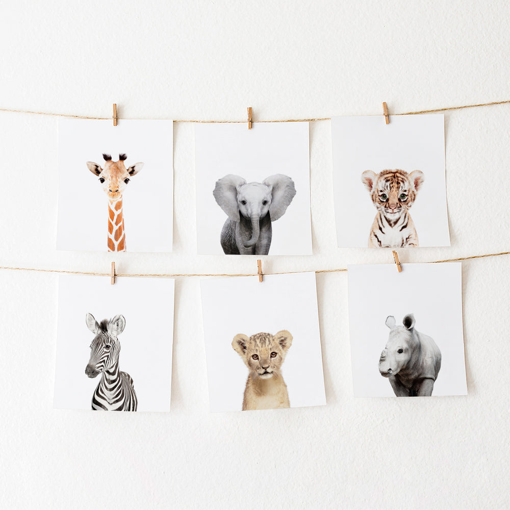 
                      
                        Safari Nursery Art Prints Set of 6
                      
                    