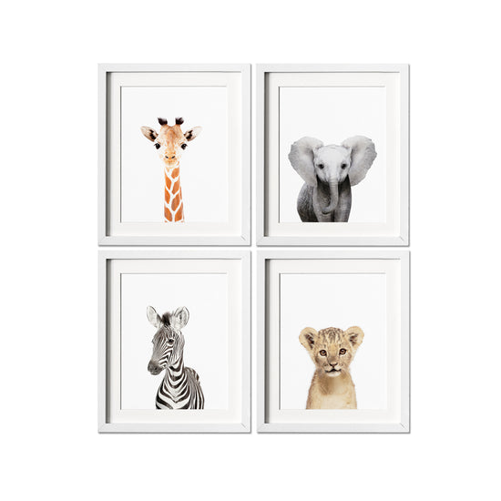 Set of 4 Safari Animal Prints