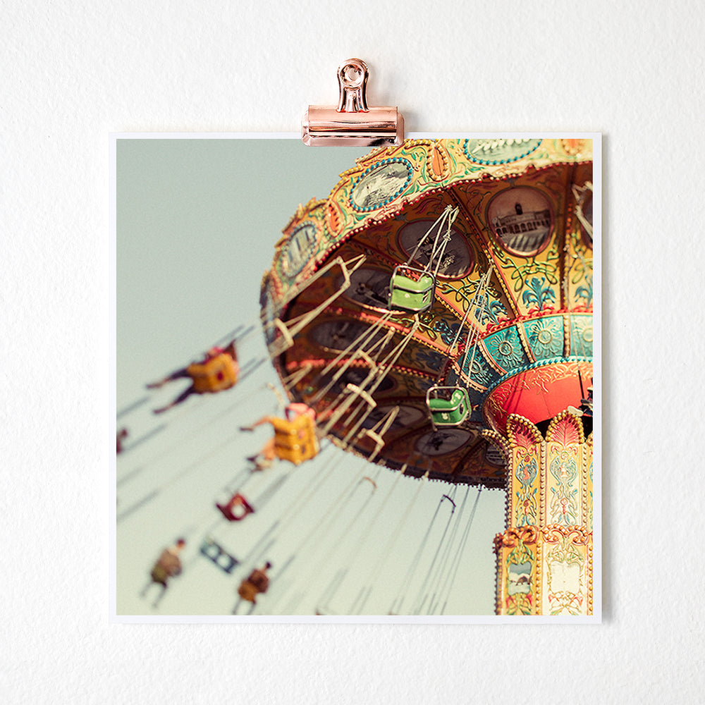 Sea Swing Santa Cruz Beach Boardwalk Wall Art