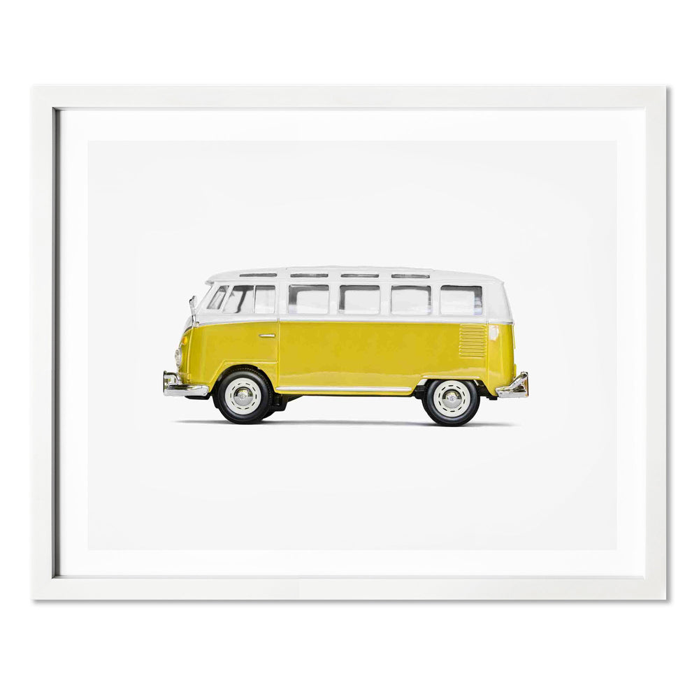 Yellow Volkswagen Bus Nursery Wall Art Prints for boys room