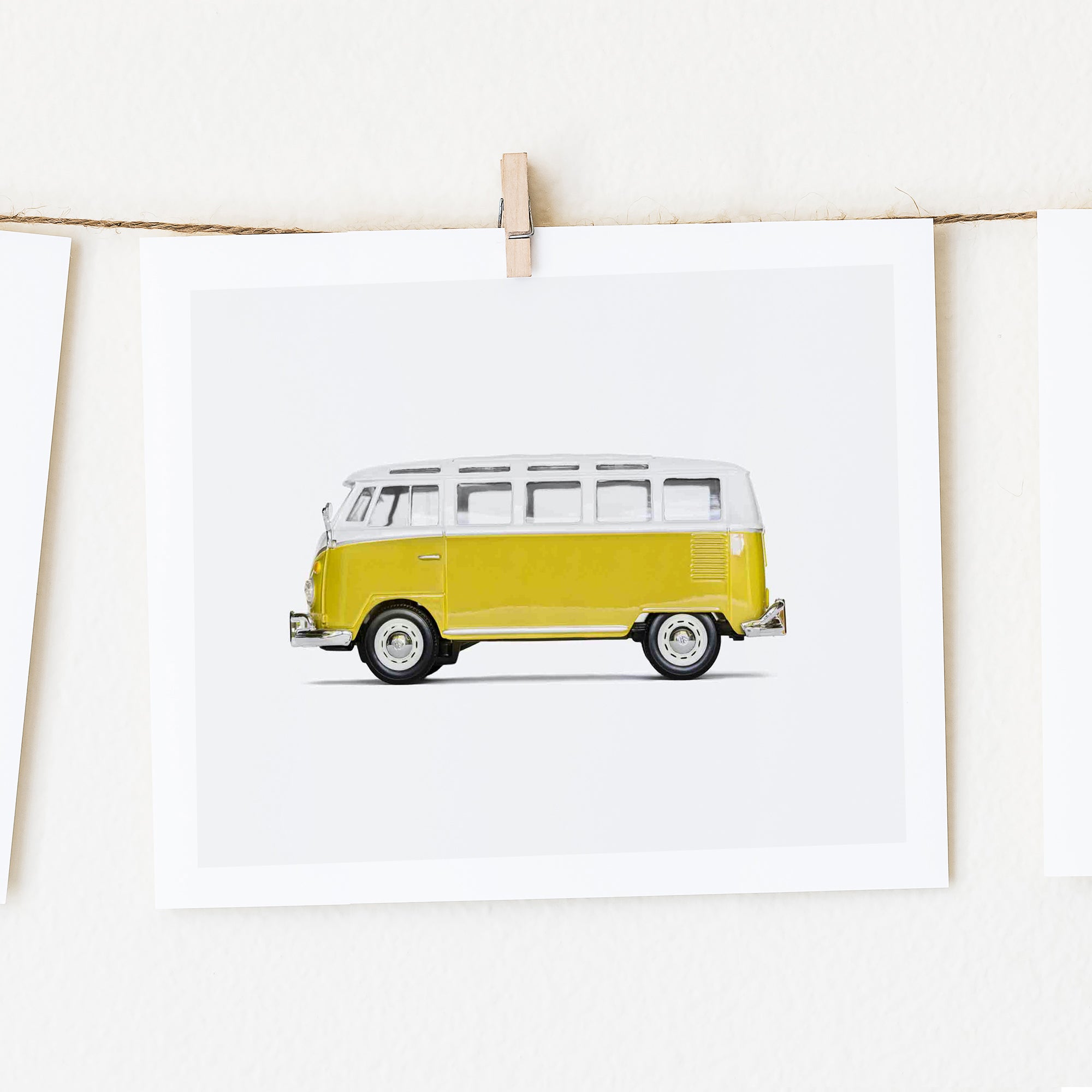 Yellow Volkswagen Bus Nursery Wall Art
