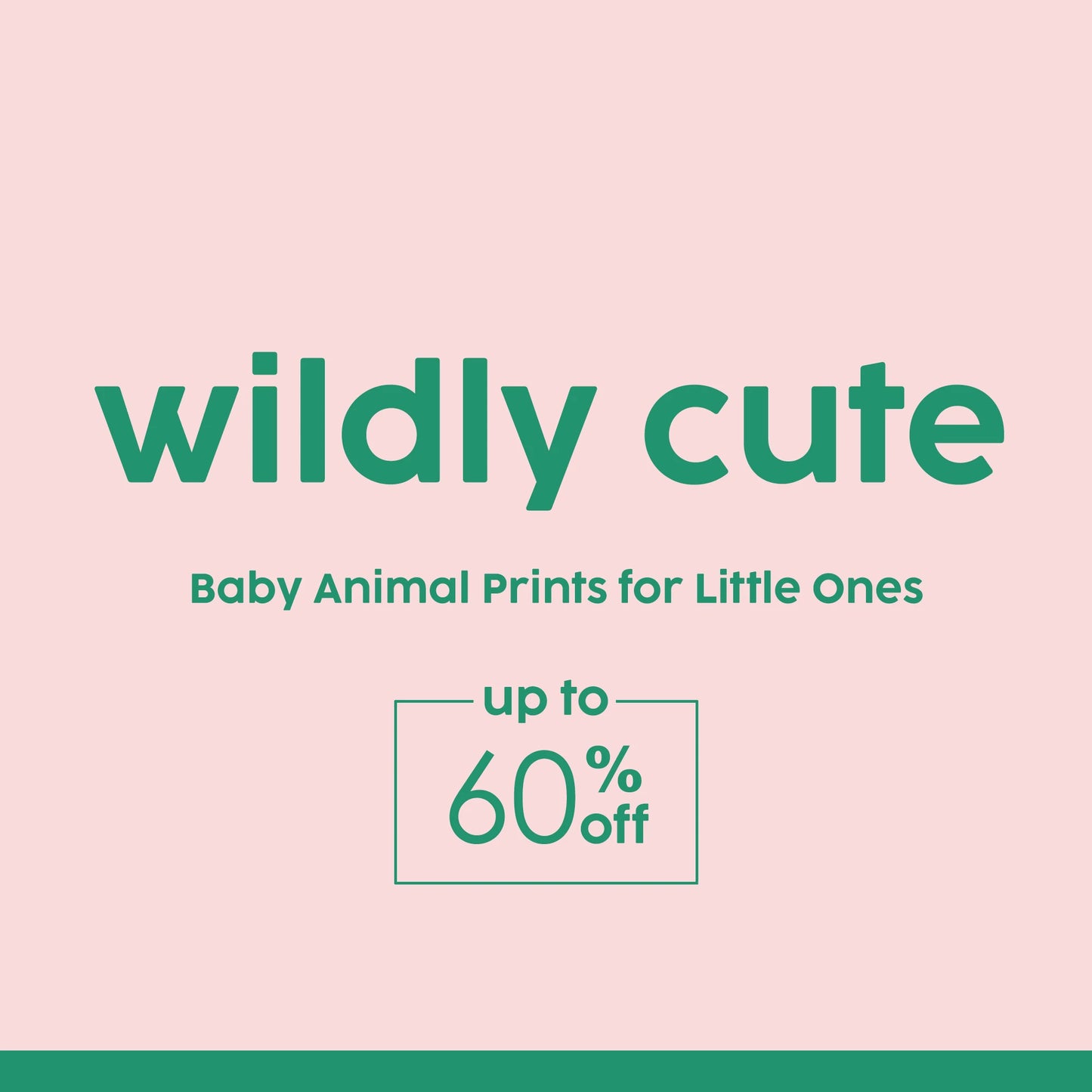 Special sale on baby animal prints with up to 60% off for nursery artwork