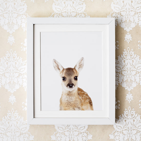 baby deer print nursery wall art