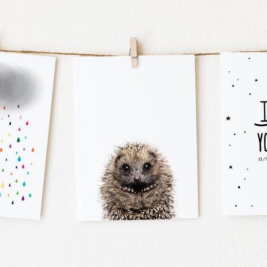  Baby Hedgehog Nursery Wall Art Print