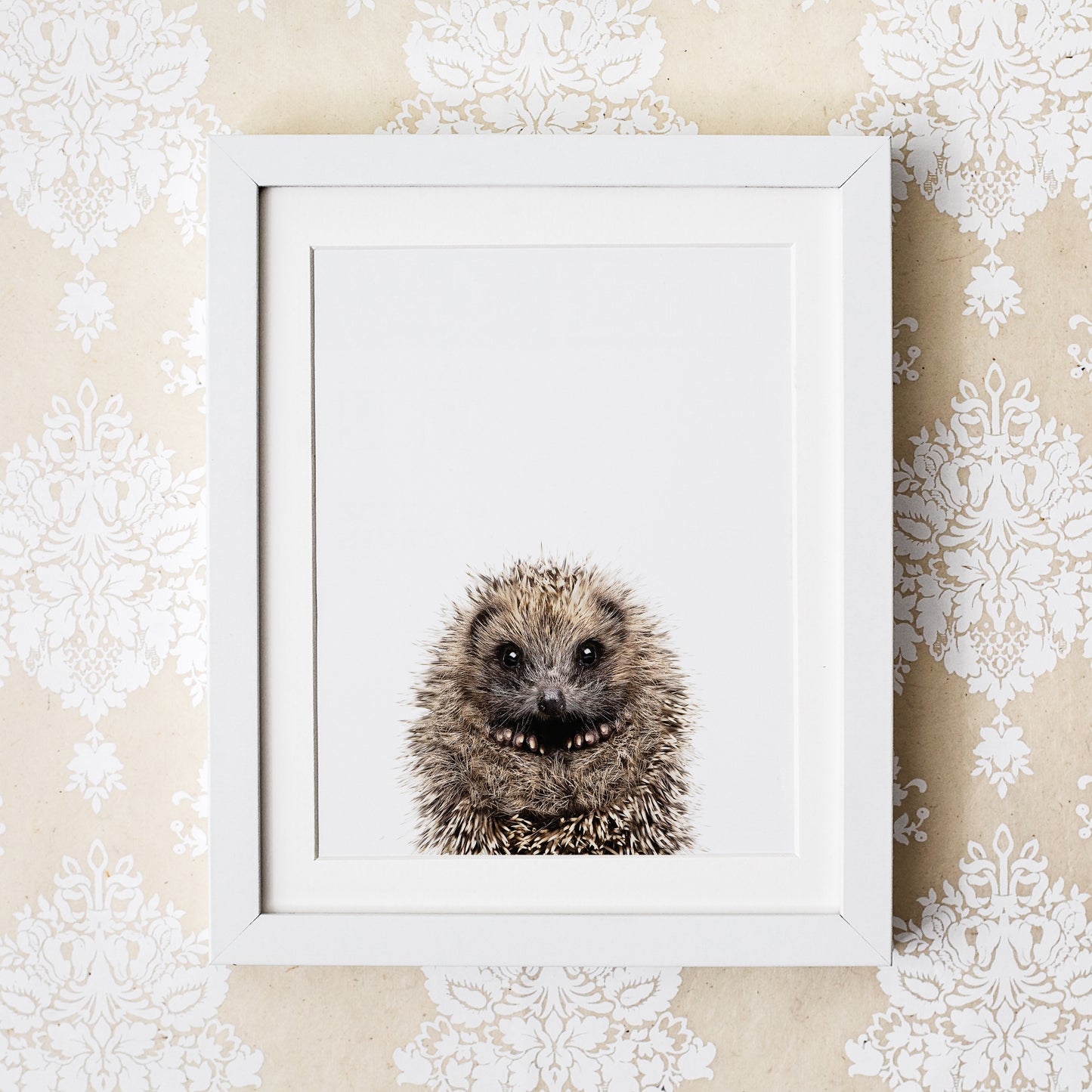 framed Baby Hedgehog Nursery Wall Art Print