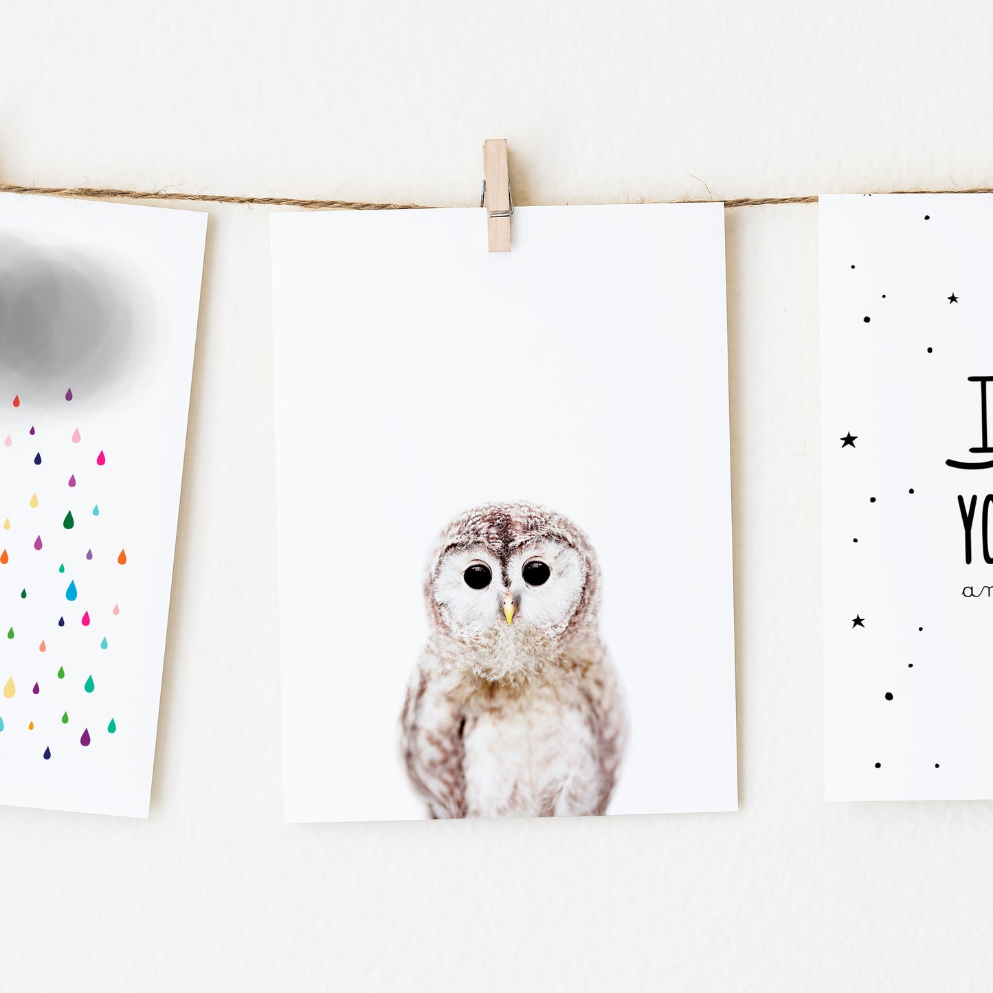 Baby Owl Nursery Wall Art Print