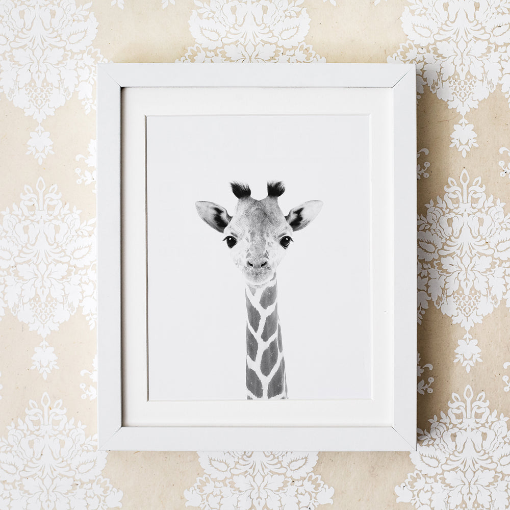 
                      
                        Black and White Giraffe Wall Art for nursery 
                      
                    