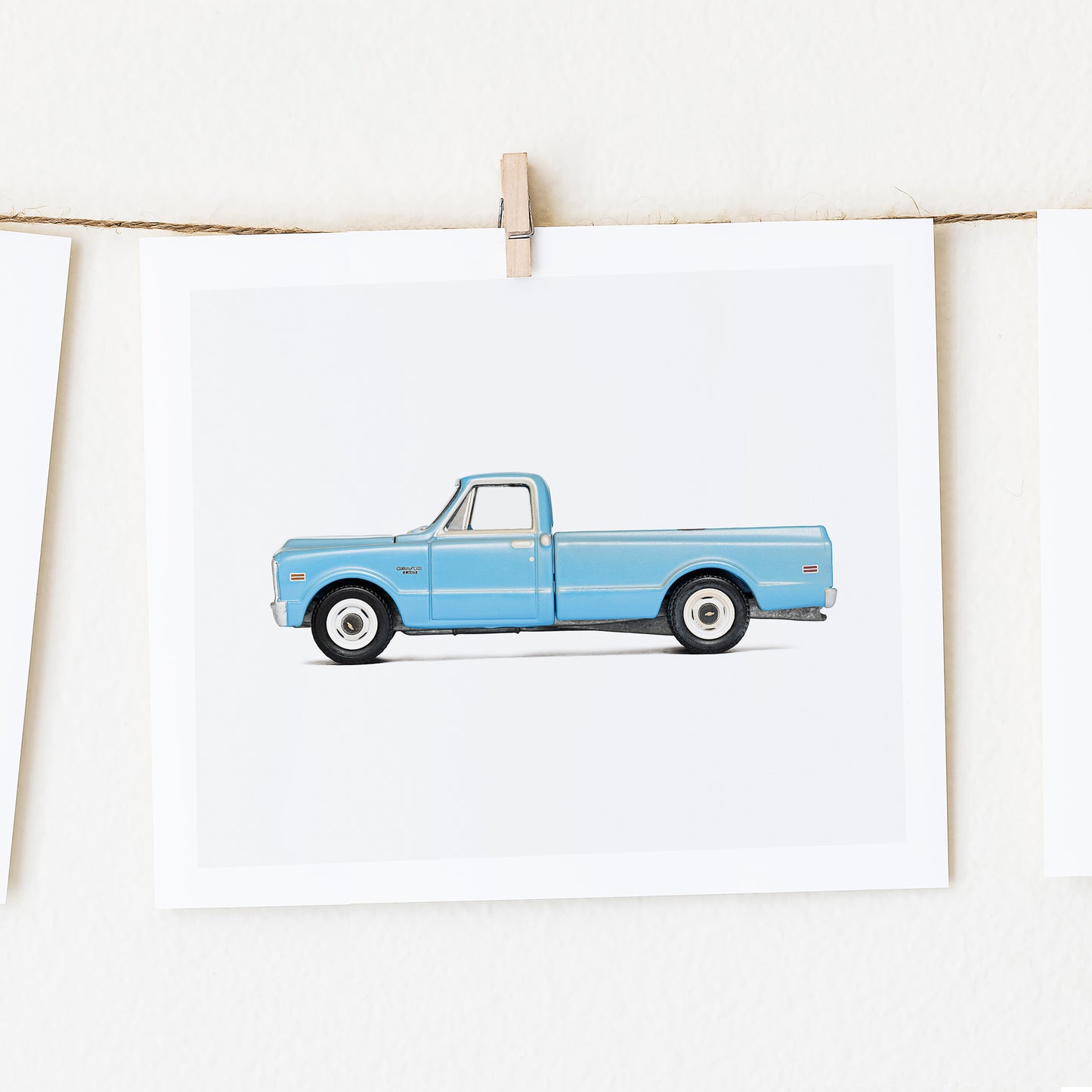 Blue Pickup Truck Nursery Print for Boys' Rooms