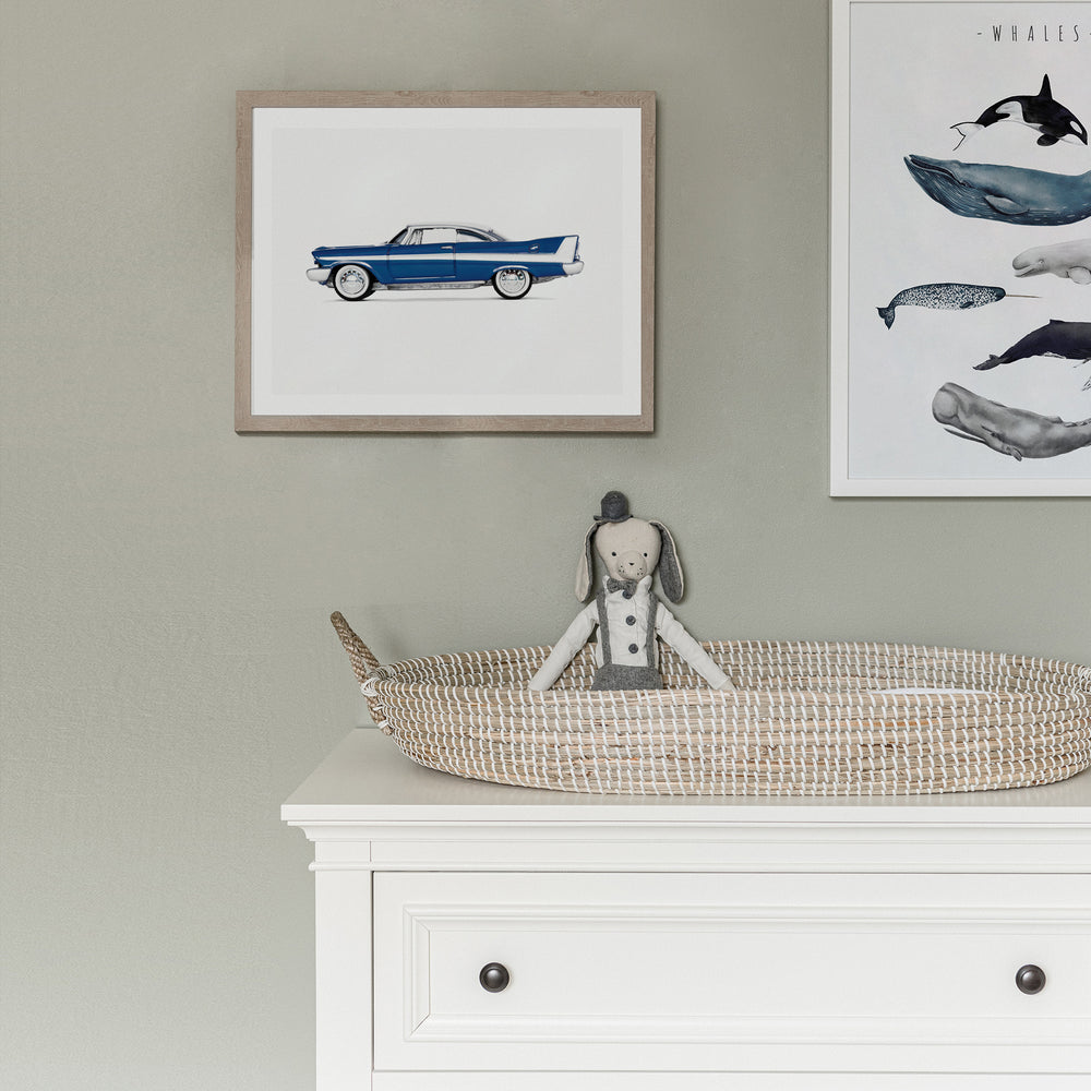 
                      
                        vintage blue car nursery wall decor for boys
                      
                    