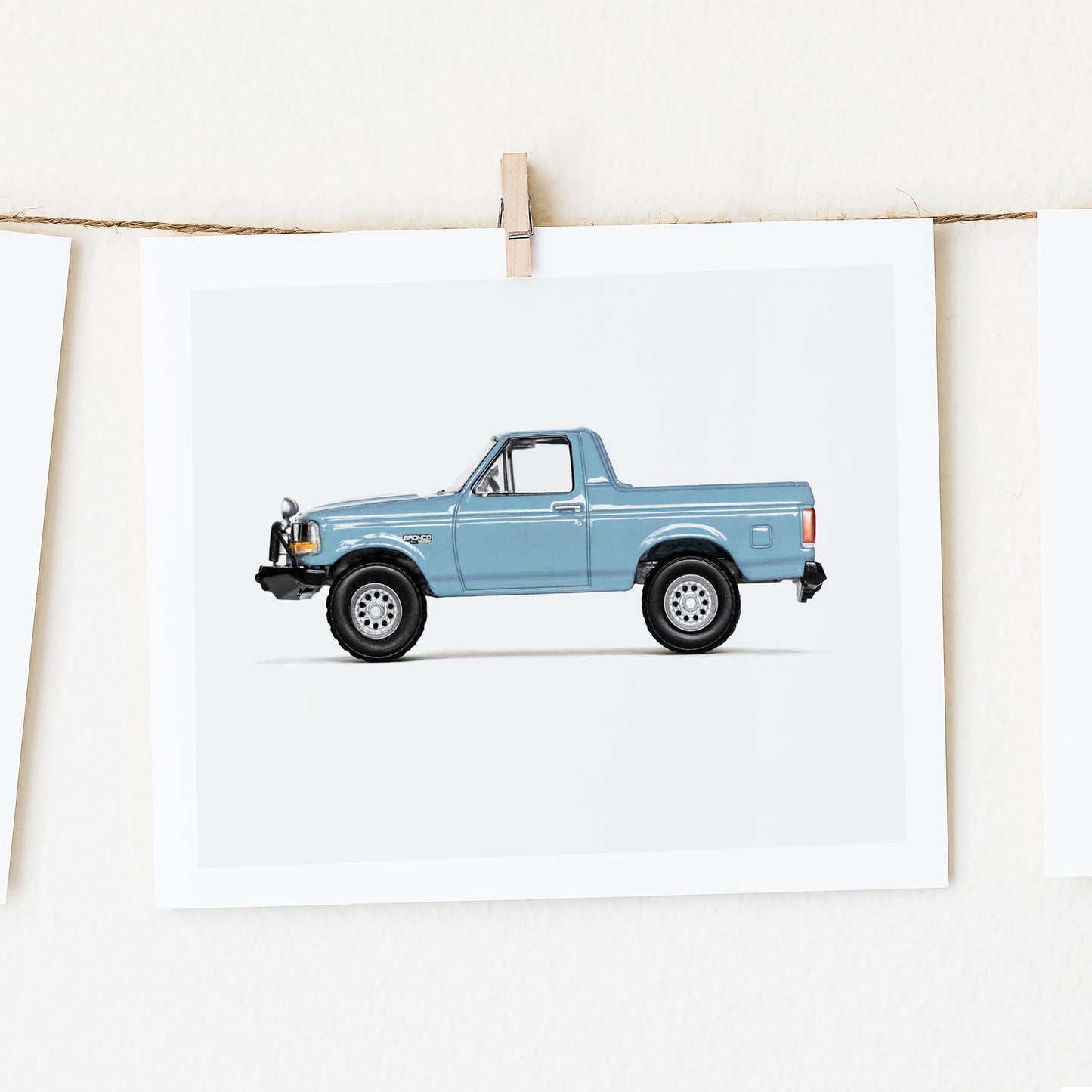 Blue Pickup Truck Nursery Car Print for Boys