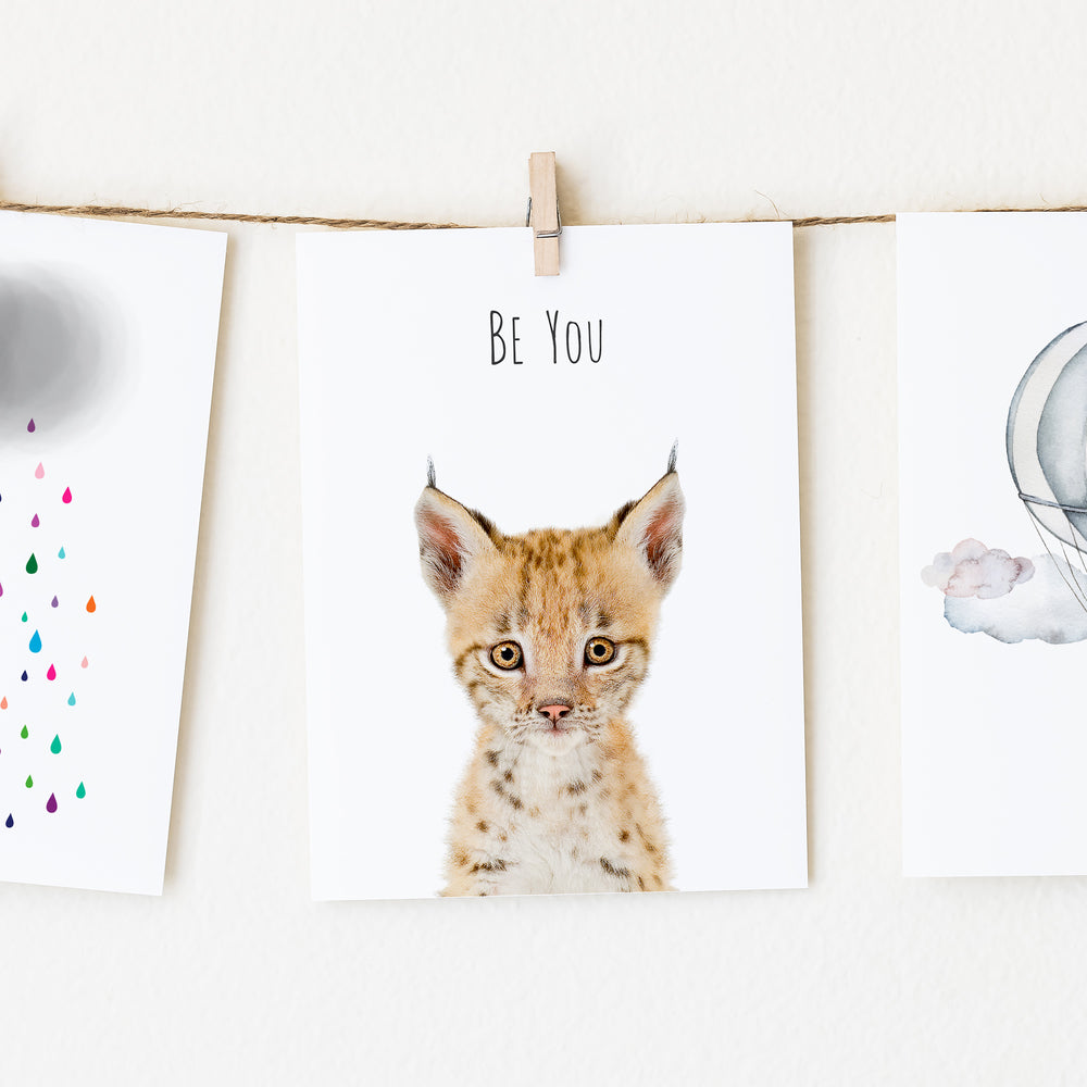 
                      
                        Bobcat Be You - Inspirational Wall Art for nursery or kids room
                      
                    