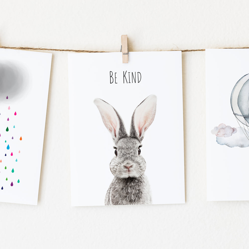 Bunny Be Kind - Positive Affirmations Wall Art for Kids