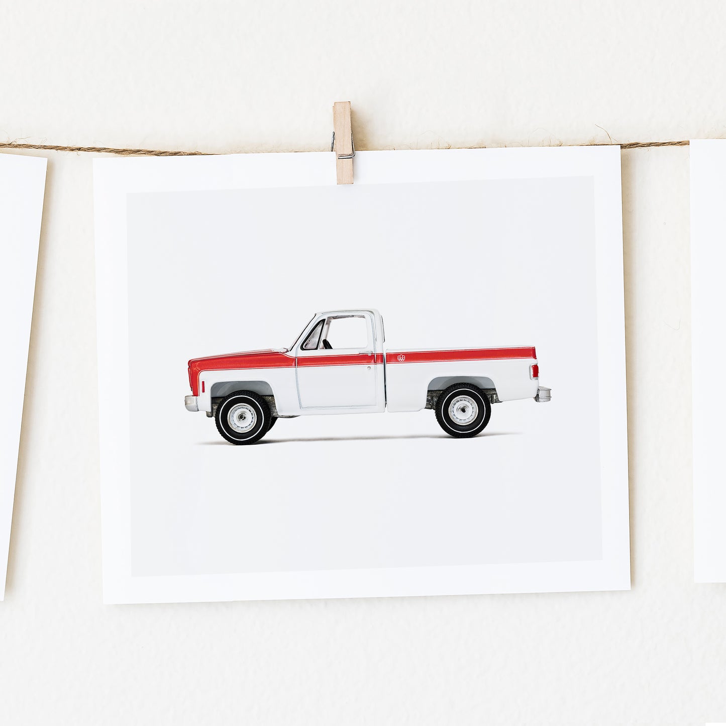 Nursery pickup truck art Print for Boys room