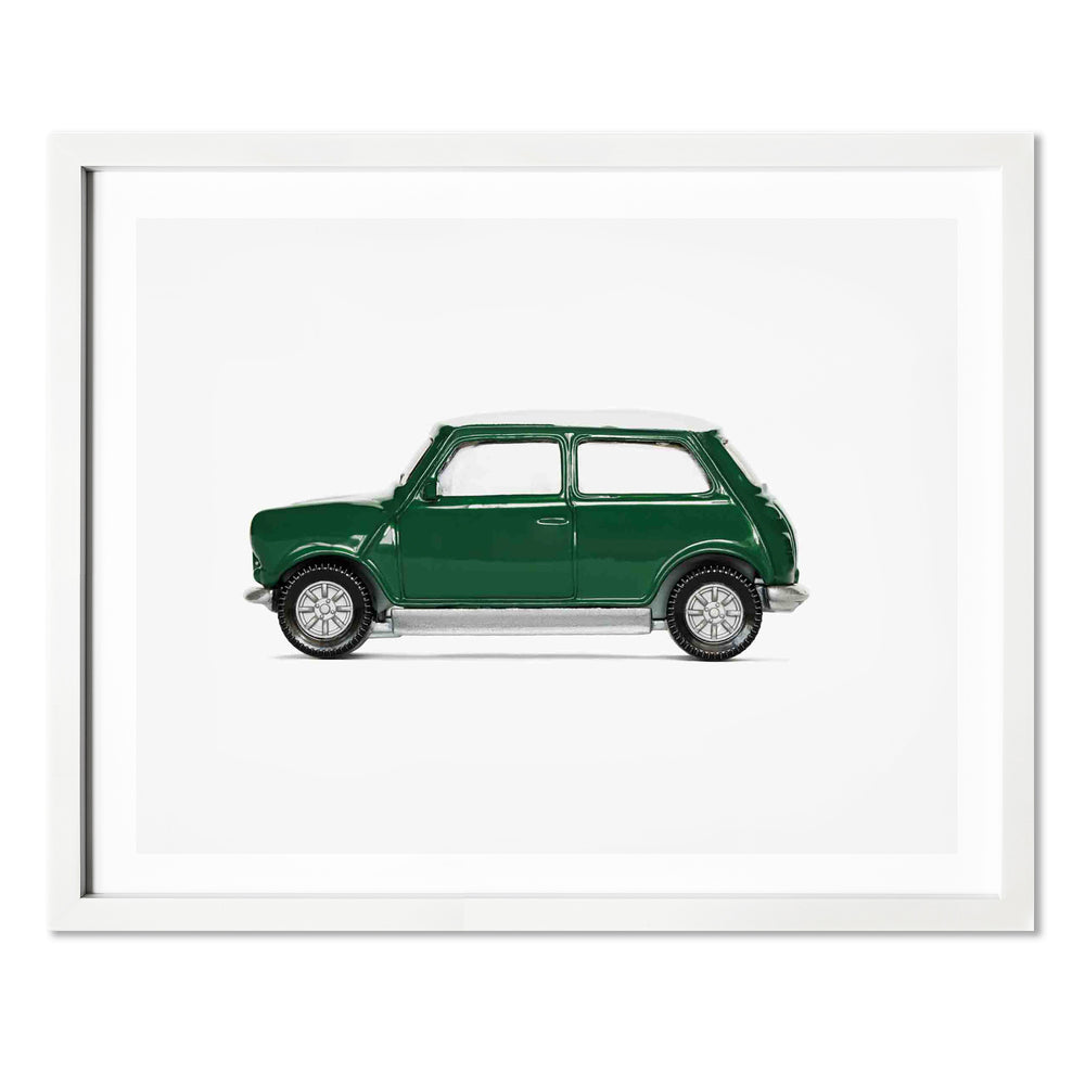 nursery wall decor Green Mini Cooper print