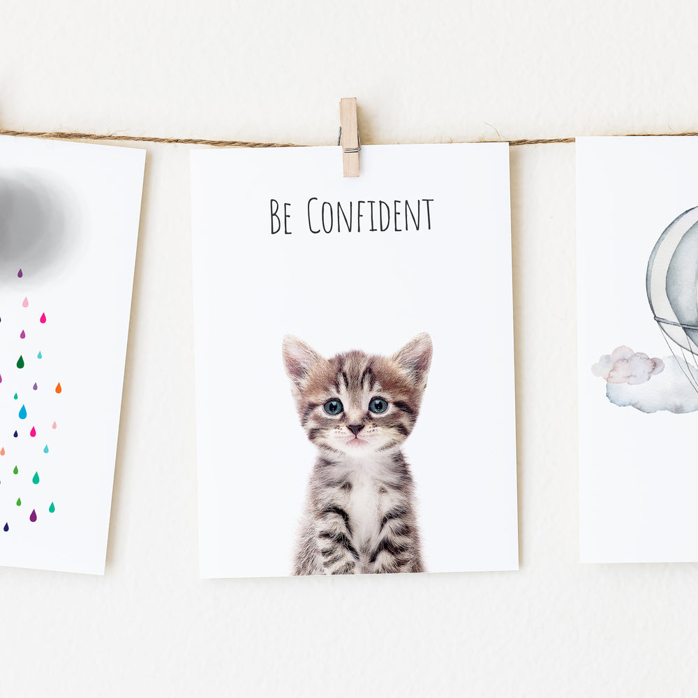 
                      
                        Cat Be Confident Inspirational Nursery Wall Art
                      
                    